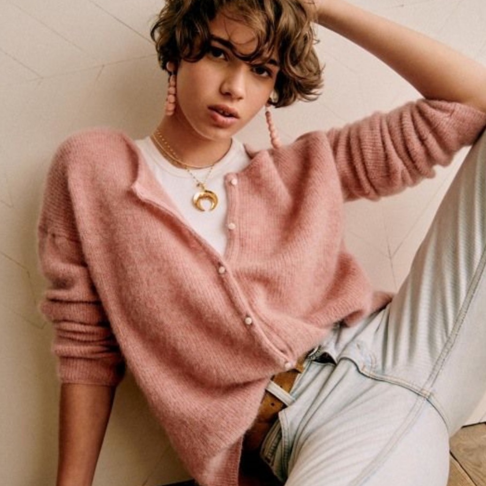 Sézane Gaspard Cardigan in Bois de Rose, XXS